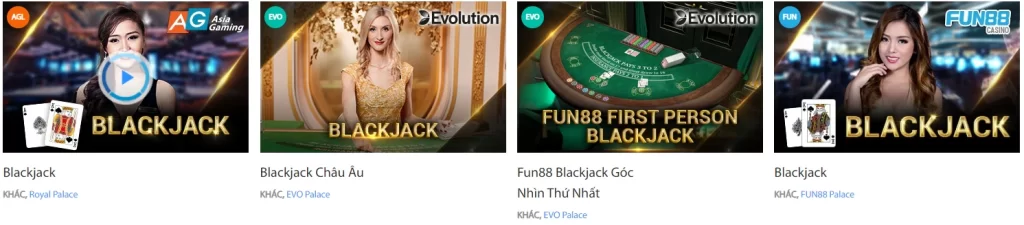 Cách Vào Chơi Game Blackjack Fun88