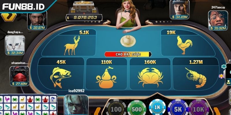 Ưu tiên cược xen kẽ trong Bầu Cua FUN88